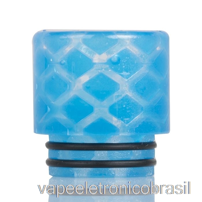 Vape Recarregável 810 Resina De Pele De Cobra Transparente Ponta De Gotejamento Azul Claro